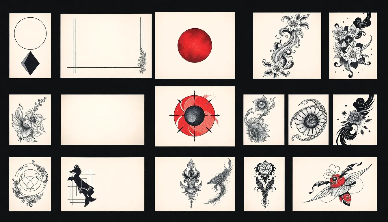 AI tattoo style collection β minimalist geometric Japanese tribal watercolor blackwork styles