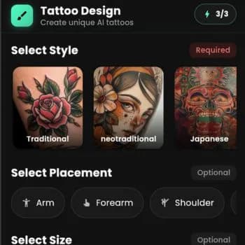 Minimalist AI Design β AI tattoo design in Minimalist style by INKAI